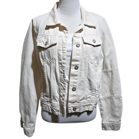 Free People Rumors Denim Jacket In Ecru Size Small - Picture 4 of 9